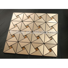 2014 new style adhesion brushed aluminium mosaic tile